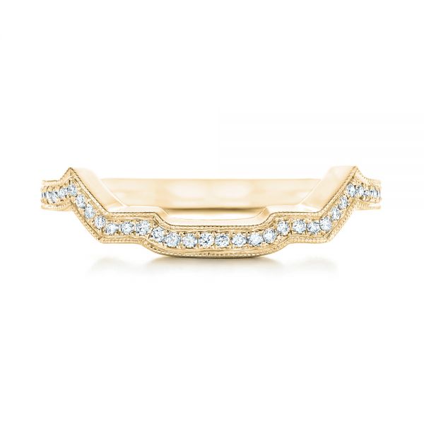 14k Yellow Gold 14k Yellow Gold Custom Diamond Wedding Band - Top View - 102784