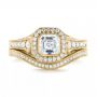 14k Yellow Gold 14k Yellow Gold Custom Diamond Wedding Band - Top View -  103145 - Thumbnail