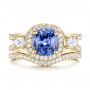 18k Yellow Gold 18k Yellow Gold Custom Diamond Wedding Band - Top View -  103397 - Thumbnail