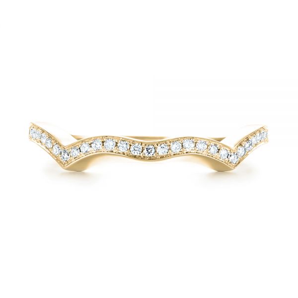 14k Yellow Gold 14k Yellow Gold Custom Diamond Wedding Band - Top View - 103399