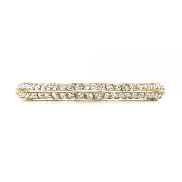 14k Yellow Gold 14k Yellow Gold Custom Diamond Wedding Band - Top View - 103478