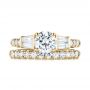 18k Yellow Gold 18k Yellow Gold Custom Diamond Wedding Band - Top View -  103522 - Thumbnail