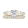 14k Yellow Gold 14k Yellow Gold Custom Diamond Wedding Band - Top View -  103522 - Thumbnail