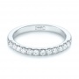 18k White Gold 18k White Gold Custom Diamond Wedding Band - Flat View -  103522 - Thumbnail