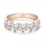 18k Rose Gold 18k Rose Gold Custom Diamond Wedding Ring - Flat View -  102093 - Thumbnail