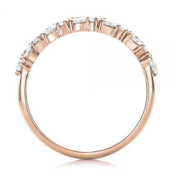 14k Rose Gold 14k Rose Gold Custom Diamond Wedding Ring - Front View - 102093