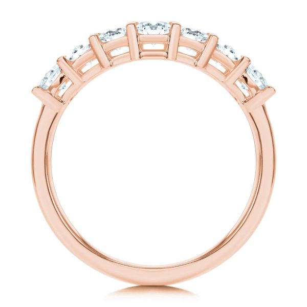 14k Rose Gold 14k Rose Gold Custom Diamond Wedding Ring - Front View -  107214