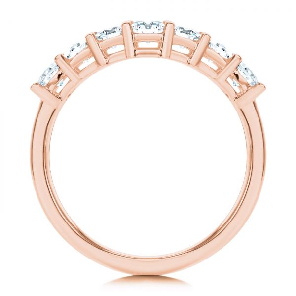 18k Rose Gold 18k Rose Gold Custom Diamond Wedding Ring - Front View - 107214