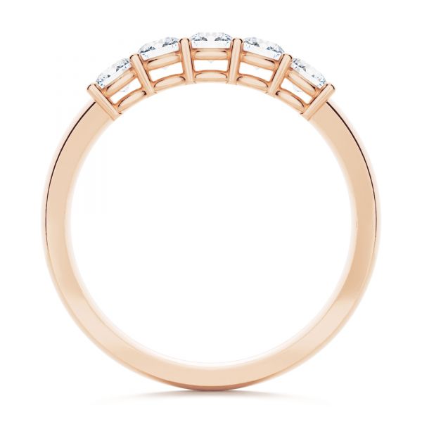 14k Rose Gold 14k Rose Gold Custom Diamond Wedding Ring - Front View -  107216