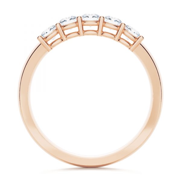 14k Rose Gold 14k Rose Gold Custom Diamond Wedding Ring - Front View - 107216
