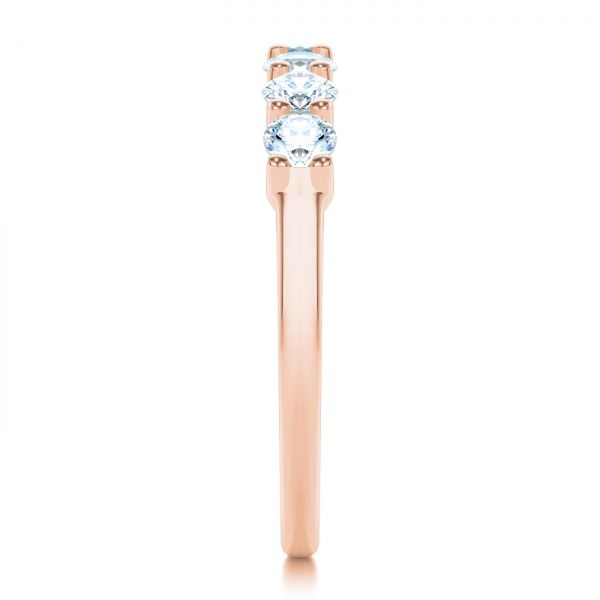 18k Rose Gold 18k Rose Gold Custom Diamond Wedding Ring - Side View -  107214