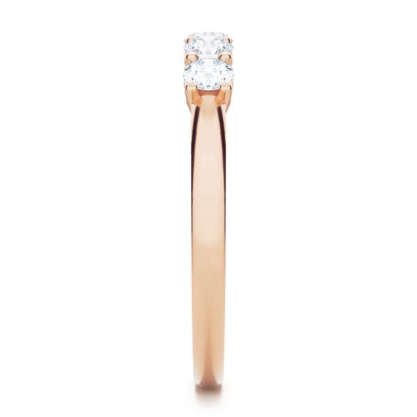 14k Rose Gold 14k Rose Gold Custom Diamond Wedding Ring - Side View - 107216