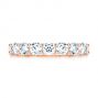 18k Rose Gold 18k Rose Gold Custom Diamond Wedding Ring - Top View -  107214 - Thumbnail