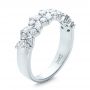  Platinum Custom Diamond Wedding Ring - Three-Quarter View -  102093 - Thumbnail