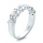 14k White Gold 14k White Gold Custom Diamond Wedding Ring - Three-Quarter View -  102093 - Thumbnail