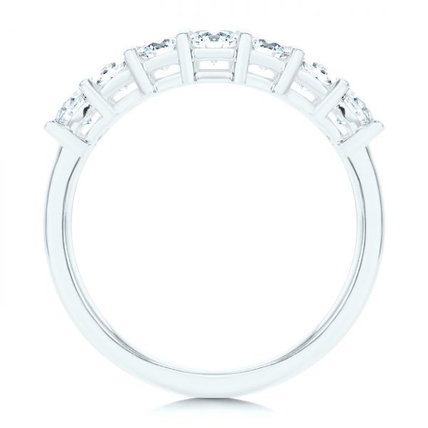 18k White Gold 18k White Gold Custom Diamond Wedding Ring - Front View -  107214