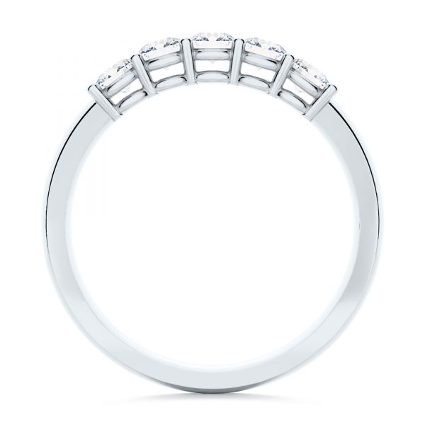 18k White Gold 18k White Gold Custom Diamond Wedding Ring - Front View -  107216