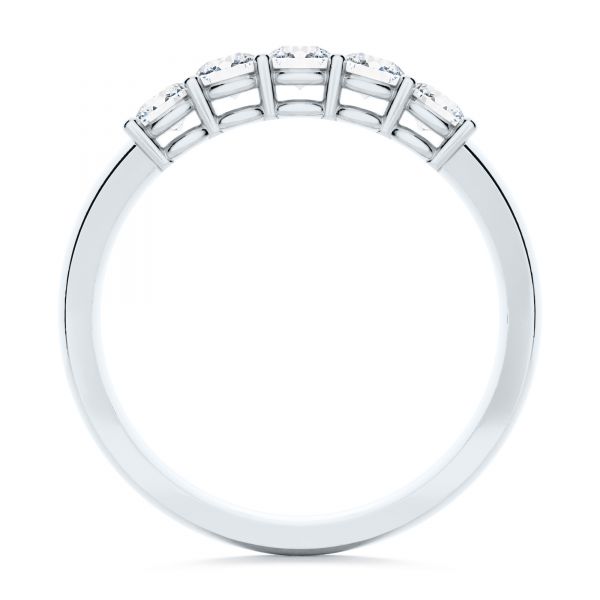 14k White Gold 14k White Gold Custom Diamond Wedding Ring - Front View - 107216