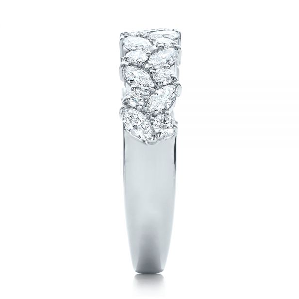 Platinum Custom Diamond Wedding Ring - Side View - 102093