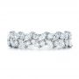 18k White Gold 18k White Gold Custom Diamond Wedding Ring - Top View -  102093 - Thumbnail