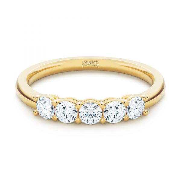 14k Yellow Gold 14k Yellow Gold Custom Diamond Wedding Ring - Flat View -  107216