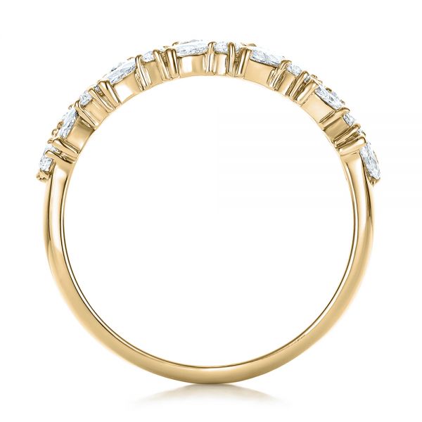 18k Yellow Gold 18k Yellow Gold Custom Diamond Wedding Ring - Front View -  102093