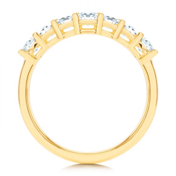 14k Yellow Gold Custom Diamond Wedding Ring - Front View -  107214