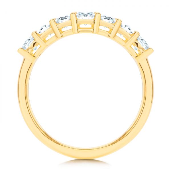14k Yellow Gold Custom Diamond Wedding Ring - Front View -  107214