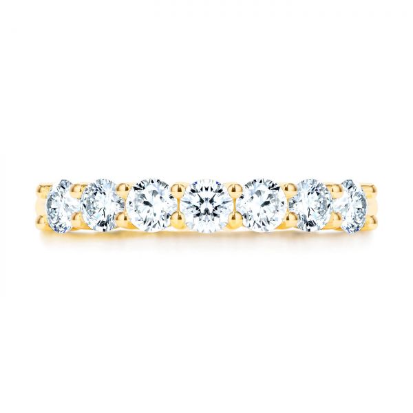 18k Yellow Gold 18k Yellow Gold Custom Diamond Wedding Ring - Top View -  107214