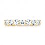 14k Yellow Gold Custom Diamond Wedding Ring - Top View -  107214 - Thumbnail