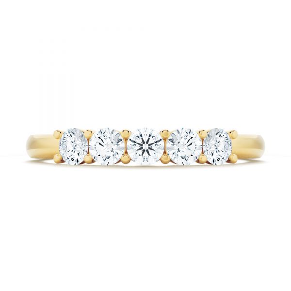 14k Yellow Gold 14k Yellow Gold Custom Diamond Wedding Ring - Top View -  107216