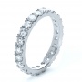  Platinum Custom Diamond Women's Eternity Band - Three-Quarter View -  1135 - Thumbnail