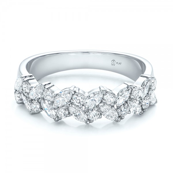 Flat Diamond Wedding Rings for Women