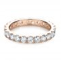 18k Rose Gold 18k Rose Gold Custom Diamond Women's Eternity Band - Flat View -  1130 - Thumbnail