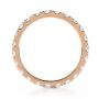 18k Rose Gold 18k Rose Gold Custom Diamond Women's Eternity Band - Front View -  1130 - Thumbnail