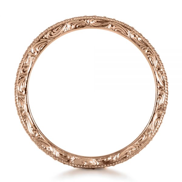14k Rose Gold 14k Rose Gold Custom Diamond Women's Eternity Band - Front View - 1210