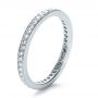 14k White Gold Custom Diamond Women's Eternity Band - Three-Quarter View -  1133 - Thumbnail