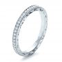 14k White Gold Custom Diamond Women's Eternity Band - Three-Quarter View -  1210 - Thumbnail