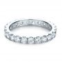 18k White Gold 18k White Gold Custom Diamond Women's Eternity Band - Flat View -  1130 - Thumbnail