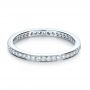 14k White Gold Custom Diamond Women's Eternity Band - Flat View -  1133 - Thumbnail