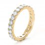 14k Yellow Gold 14k Yellow Gold Custom Diamond Women's Eternity Band - Three-Quarter View -  1130 - Thumbnail