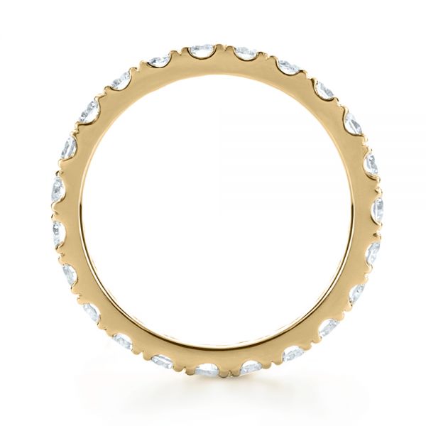 14k Yellow Gold 14k Yellow Gold Custom Diamond Women's Eternity Band - Front View - 1130