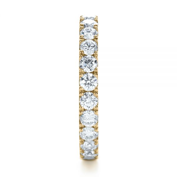14k Yellow Gold 14k Yellow Gold Custom Diamond Women's Eternity Band - Side View - 1130
