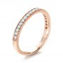 18k Rose Gold 18k Rose Gold Custom Diamond Women's Wedding Band - Three-Quarter View -  1170 - Thumbnail