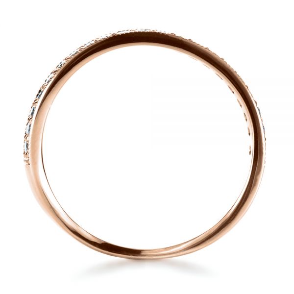14k Rose Gold 14k Rose Gold Custom Diamond Women's Wedding Band - Front View - 1170