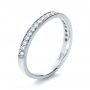 18k White Gold 18k White Gold Custom Diamond Women's Wedding Band - Three-Quarter View -  1170 - Thumbnail