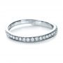 18k White Gold 18k White Gold Custom Diamond Women's Wedding Band - Flat View -  1170 - Thumbnail