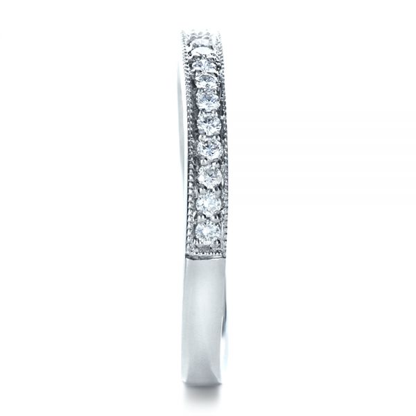  Platinum Custom Diamond Women's Wedding Band - Side View -  1170