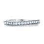 14k White Gold 14k White Gold Custom Diamond Women's Wedding Band - Top View -  1170 - Thumbnail