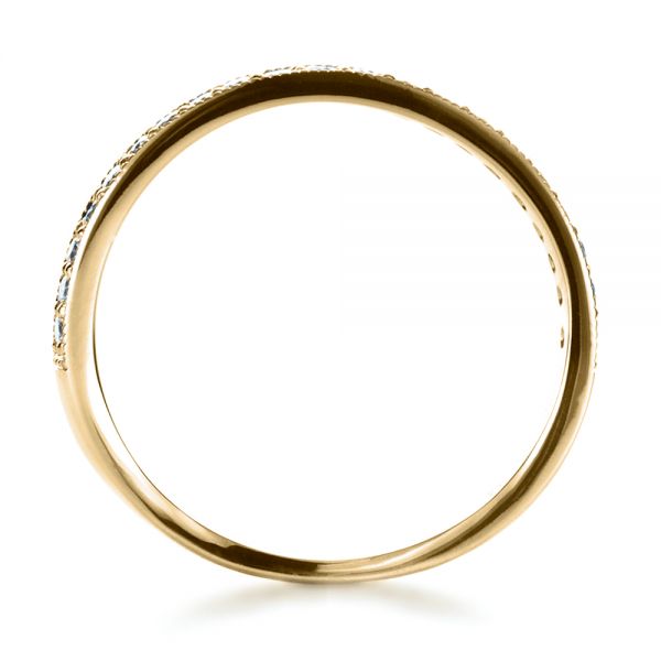 14k Yellow Gold 14k Yellow Gold Custom Diamond Women's Wedding Band - Front View - 1170